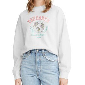 Levi's Women's Standard Crewneck Graphic Fleece Sweater